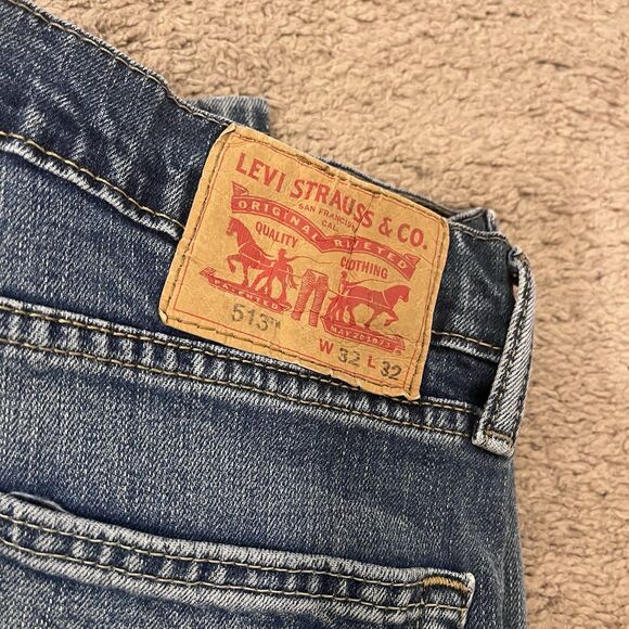 Levi’s 513 Slim Straight Jeans Men’s 32x32 Medium Wash Denim - Picture 2 of 6